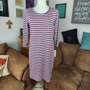 Sonoma Violet Striped Dress NWT Size S